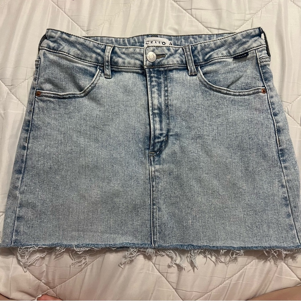 Cello Light Blue Denim Mini Skirt